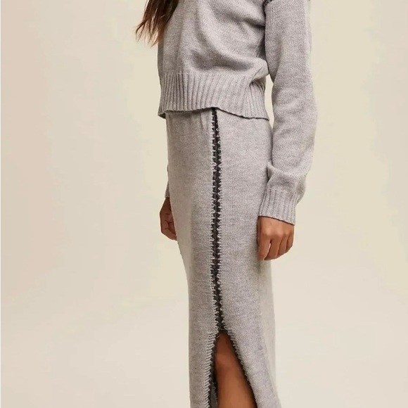 Listicle Sweaters - Gray Sweater and Pencil Skirt Set by Listicle